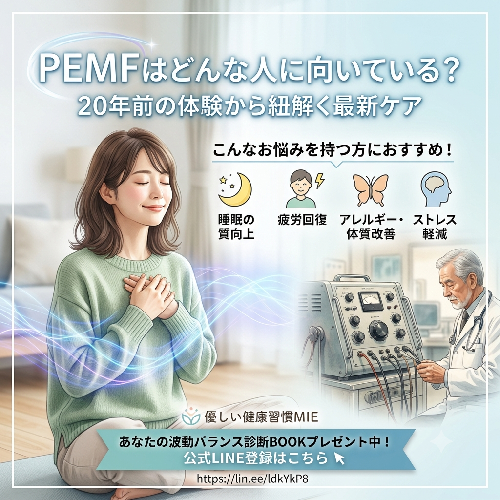 PEMF（パルス電磁場療法）はどんな人に向いている？20年前の医療現場での体験から紐解く最新ケアとおすすめな人の特徴